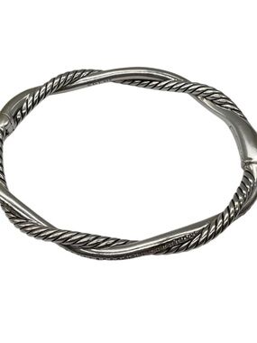 DAVID YURMAN PETITE INFINITY BRACELET IN STERLING SILVER WITH PAVE DIAMONDS, 4.4